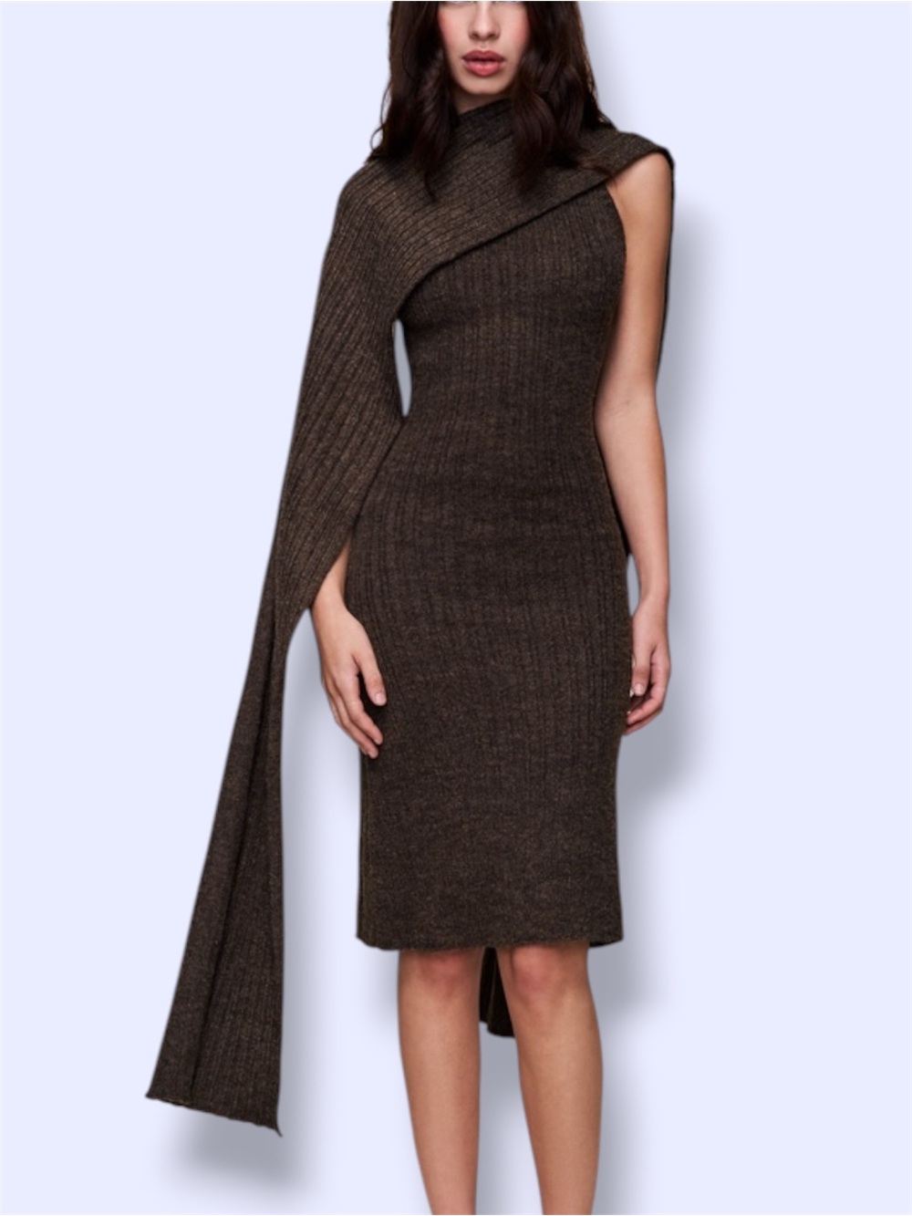 GUIZO Hooded Knit Dress